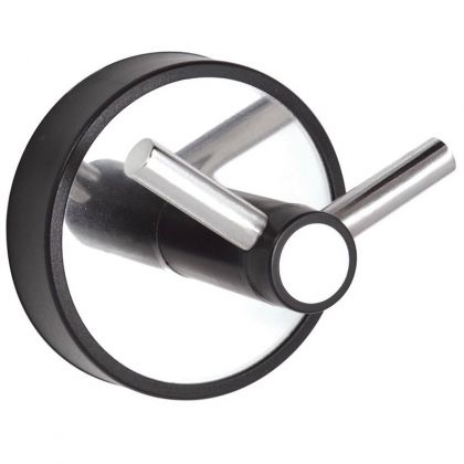 Закачалка за баня двойна OPTIMO черна Аксесоари KAPITAN 6202