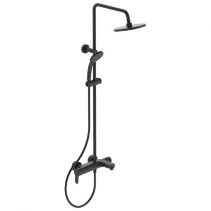 Черна стационарна душ система за баня с чучур CERAFINE O IDEAL STANDARD BC525XG