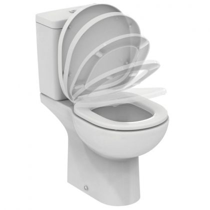 Моноблок CONNECT CLASSIC CUBE с хоризонтално оттичане и седалка със забавено падане E804801