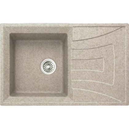 Бежова гранитна кухненска мивка 78х50х20 см ICSG 8104 SAND