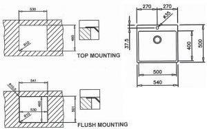Кухненска мивка FORLINEA R15 50.40 54х50 см TEKA