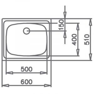 Кухненска мивка 60х51 см UNIVERSE 60 T-XP 1B TEKA