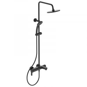 Черна стационарна душ система за баня с чучур CERAFINE O IDEAL STANDARD BC525XG
