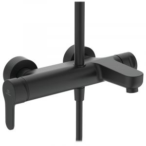 Черен стационарен душ за баня с чучур CERAFINE O IDEAL STANDARD BC525XG