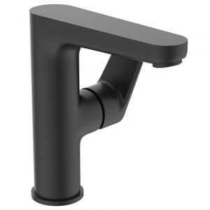 Черен смесител за мивка за баня CERAFINE O с висок чучур IDEAL STANDARD BC555XG