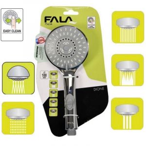 Подвижен 5-функционален ръчен душ за баня  FALA ECOstop 10 см