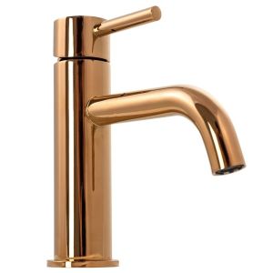 Смесител за мивка за плот за баня LUNGO ROSE GOLD - розово злато