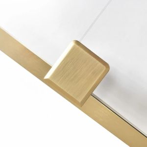 Правоъгълна душ кабина REA MONTANA BRUSH GOLD 130х80/90/100 см с 6 мм прозрачно стъкло и матиран златен профил