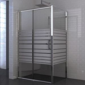 Правоъгълна регулируема душ кабина 120-140х80 см с 5 мм рисувано стъкло