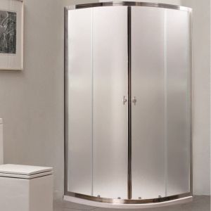 Овална душ кабина 90х90 см с 4 мм матирано стъкло ICS 185 S 90