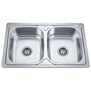 Двойна кухненска мивка 80х50х18 см ICK 8050 S