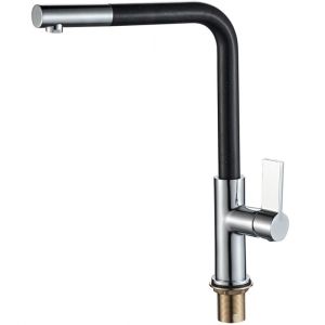 Черен смесител за кухня с висок въртящ се чучур ICF 718650 BLACK
