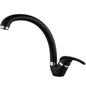 Висок черен смесител за кухня МИРЕЯ ICF 237012 BLACK