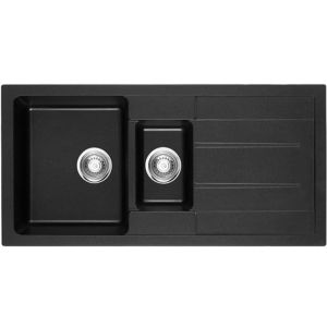 Черна гранитна кухненска мивка 100х50х18 см ICSG 8201 BLACK