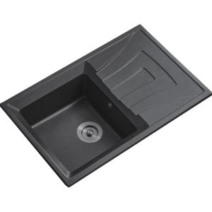 Черна гранитна кухненска мивка 78х50х20 см ICSG 8104 BLACK