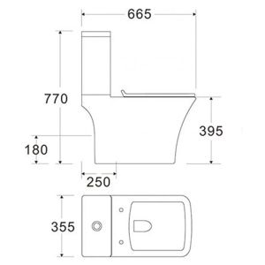 Моноблок с долно оттичане ТАЙРА RIMLESS ICC 7837S